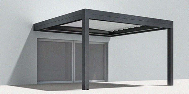 Estudios 3d pérgola Estudios 3D pergola pared a suelo